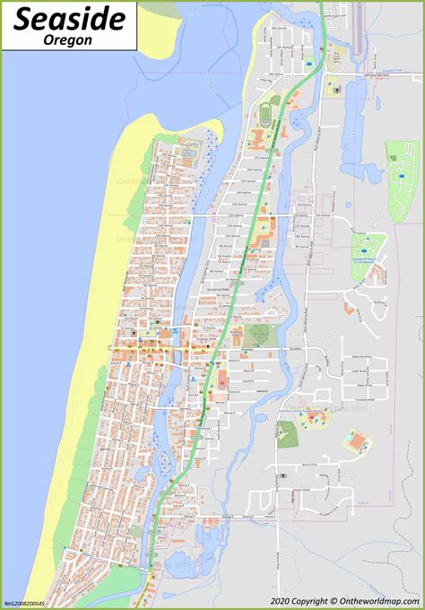 seaside map oregon|seaside oregon directions.